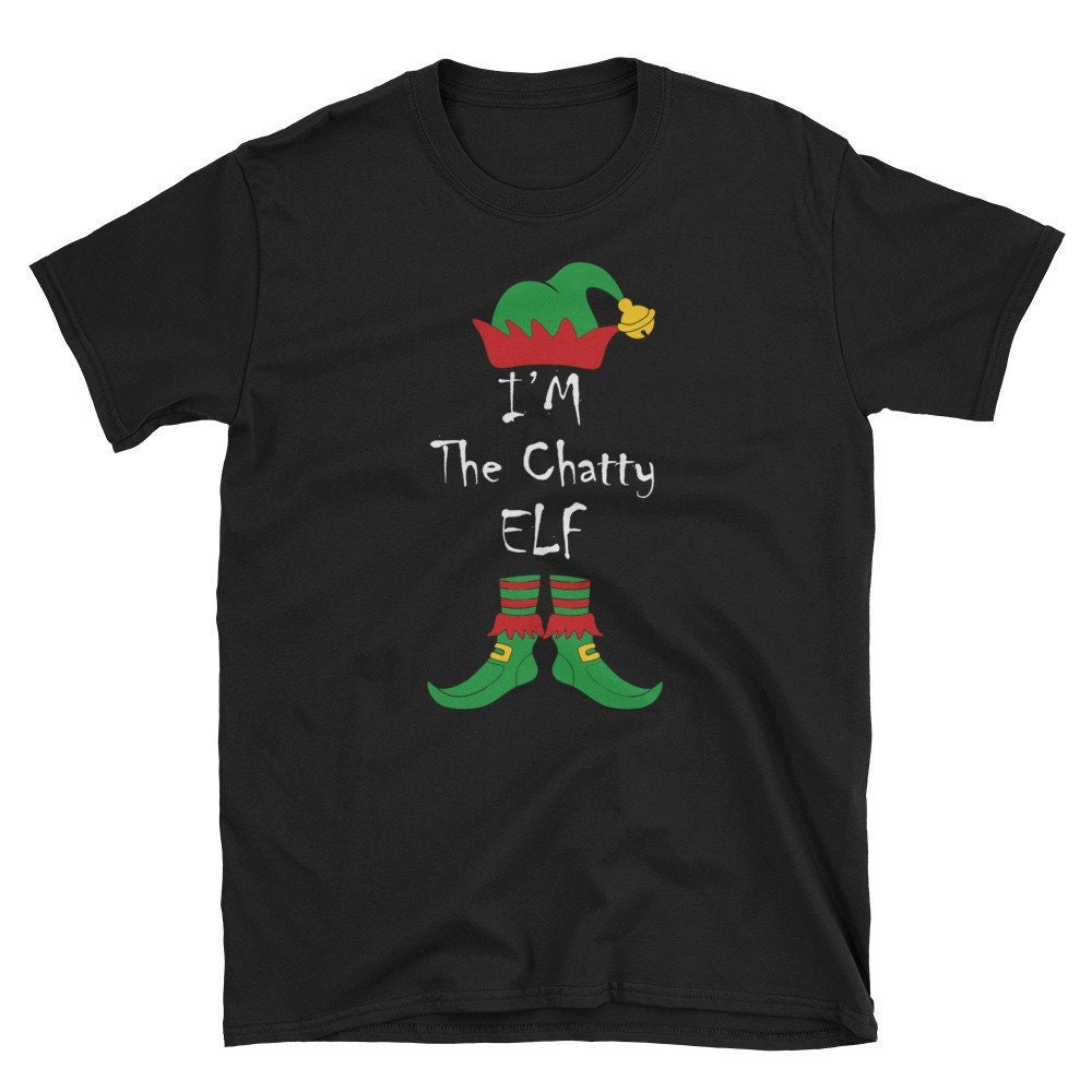 Ich Bin Die Geschwätzigen Elfe, Passende Familie Gruppe Weihnachten T-Shirt, Lustige Weihnachts-Shirt, Christmas Elf Shirt, Xmas T-Shirts von YnaCom