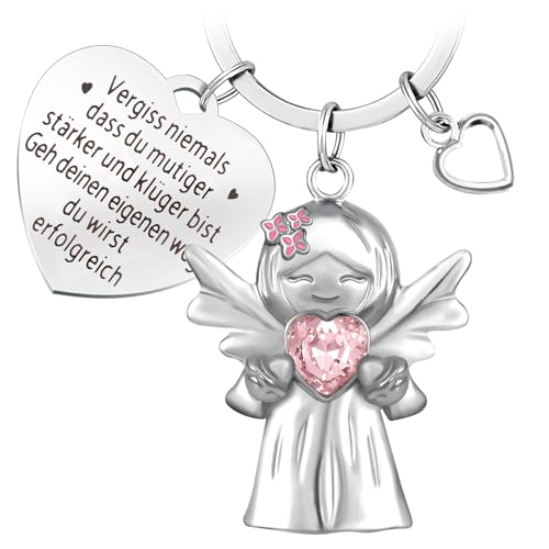 YnewL Glattheit Schutzengel Glücksbringer Schlüsselanhänger mit Edelsteinen und Fliederblumen, Motivationsgeschenke, Mutmacher, Kleine Geschenke für Freundin, Mutter, Schwestern, Kollegen, usw.(Rosa) YnewL Glattheit Schutzengel Glücksbringer Schlüsselanhänger mit Edelsteinen und Fliederblumen, Motivationsgeschenke, Mutmacher, Kleine Geschenke für Freundin, Mutter, Schwestern, Kollegen, usw.(Rosa) von YnewL