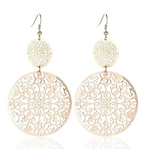 Damen Kabel Anhänger Ohrringe Bohemian, Hohler Ohrringe für Damen, Hypoallergen Ohrringe, Stil Damen Anhänger und Tropfen Ohrringe, Blume Anhänger Ohrringe, für Damen. Damen Kabel Anhänger Ohrringe Bohemian, Hohler Ohrringe für Damen, Hypoallergen Ohrringe, Stil Damen Anhänger und Tropfen Ohrringe, Blume Anhänger Ohrringe, für Damen. von Ynkkvre