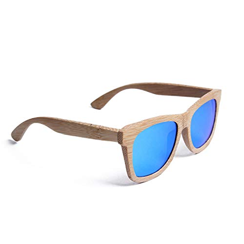 Ynport Bambus-Sonnenbrille für Herren/Damen, klassisches Design, mit Holz beschichtet, Vintage-Stil, Floating Eyewear von Ynport Crefreak