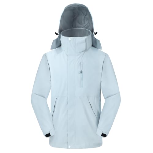 Ynport Crefreak Damen Regenjacken wasserdicht mit Kapuze Leichter Wandern Regenanzug Damen Winddicht Voller Reißverschluss Outdoor Windbreaker von Ynport Crefreak