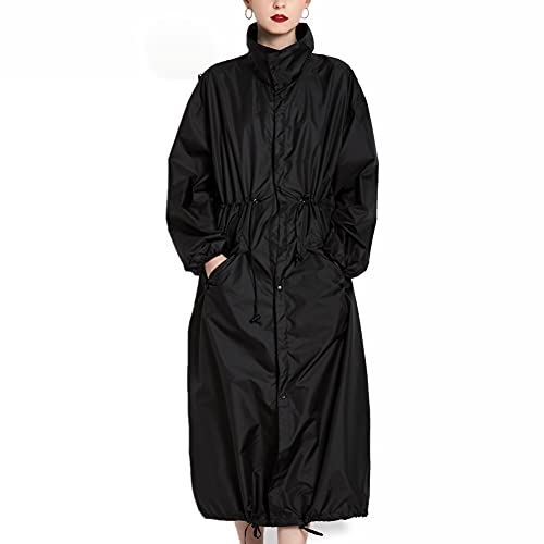 Ynport Crefreak Damen Regenmantel Wasserdichte Jacke Lange Leichte Regenjacke Atmungsaktive Outdoorjacke Windjacke Mit Kapuze Outdoor Poncho（Schwarz，XL） von Ynport Crefreak