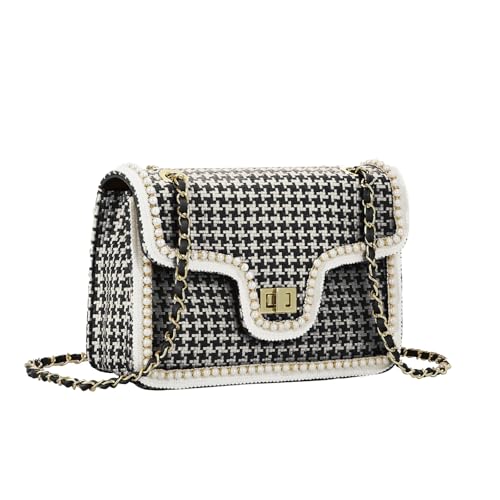 Ynport Crefreak Stroh Umhängetaschen für Damen Sommer Stroh Geldbörsen und Handtaschen Elegante Schulter Clutch Tasche Kleine Klappe Umhängetasche Geldbörse Umhängetasche,Schwarz,Groß von Ynport Crefreak