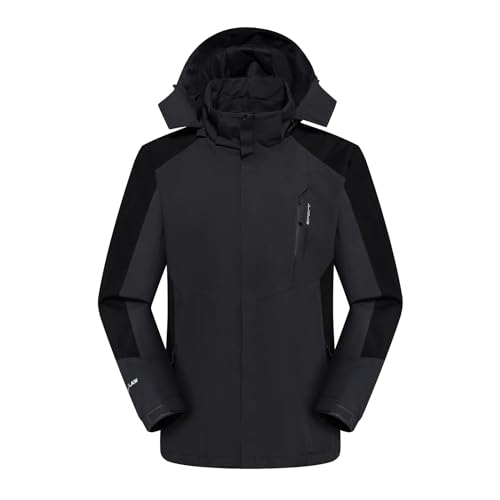 Ynport Crefreak Wasserdichte Herren Regenjacke für den Außenbereich Atmungsaktives Netzfutter Wandermantel Winddichter Regenanzug mit Abnehmbarer Kapuze und Reißverschlusstasche,Dunkel Grau, S Ynport Crefreak Wasserdichte Herren Regenjacke für den Außenbereich Atmungsaktives Netzfutter Wandermantel Winddichter Regenanzug mit Abnehmbarer Kapuze und Reißverschlusstasche,Dunkel Grau, S von Ynport Crefreak