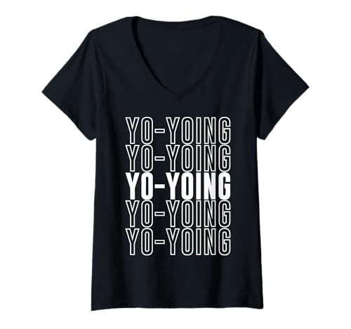 Damen Jojoing T-Shirt mit V-Ausschnitt von Yo-yoing Apparel