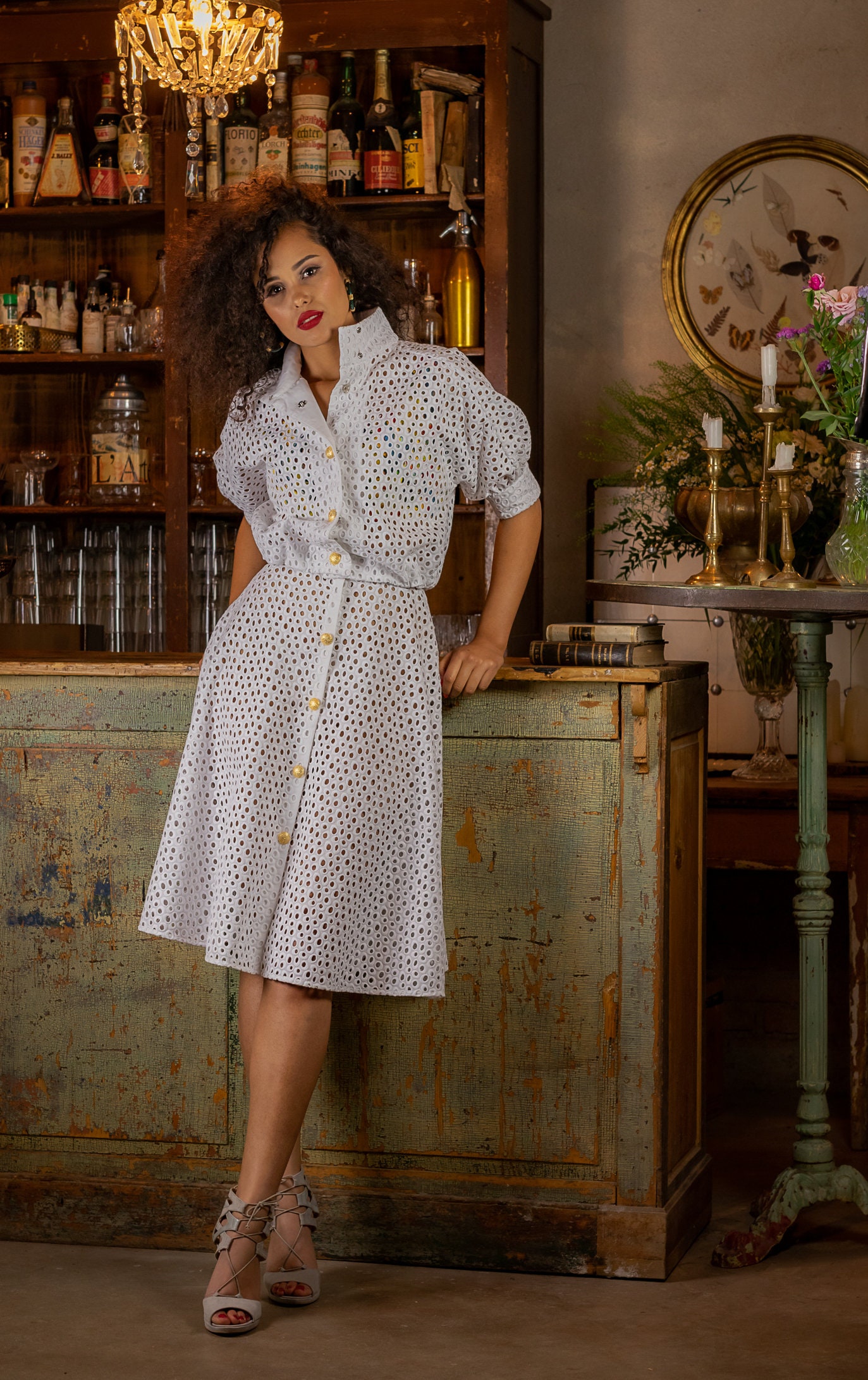 Offener Rock Mit Knöpfen/Langer Baumwollrock/Boho-Rock/Maxirock/Weißer Rock/Baumwollrock/Bescheidener Rock/Formeller Rock/ von YoNegrita