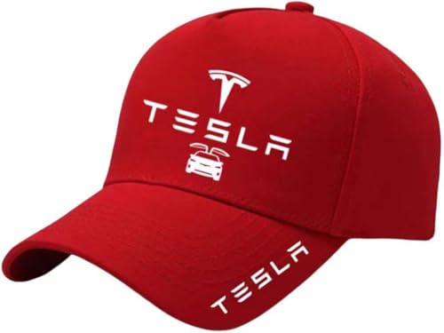 YoQIK 1 Stück Baseball Caps mit für Tesla Logo, Baumwolle Stickerei Unisex Verstellbar Einheitsgröße Baseballkappe Tenniskappe Sport Cap,für Wandern Läuft Angeln Strand Golf Outdoor-Aktivitäten von YoQIK