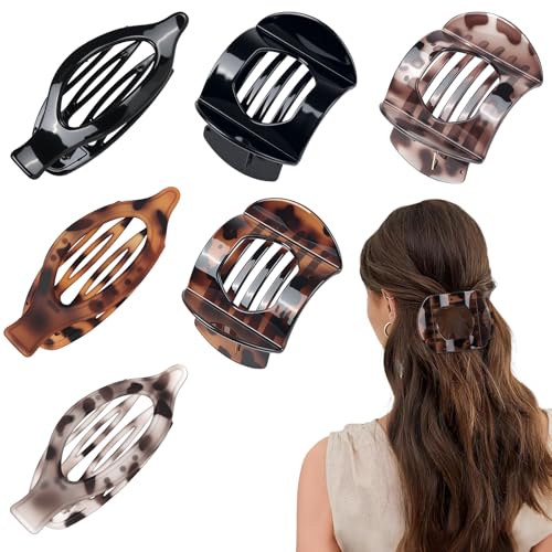 Yoaasyo 6 Stück Haarklammern für Damen, Flache Haarspangen,Haarspangen Dünnes Haar, Haarklammer Gebogenes Design, Flat Claw Clip für Liegen und Fahren Yoaasyo 6 Stück Haarklammern für Damen, Flache Haarspangen,Haarspangen Dünnes Haar, Haarklammer Gebogenes Design, Flat Claw Clip für Liegen und Fahren von Yoaasyo