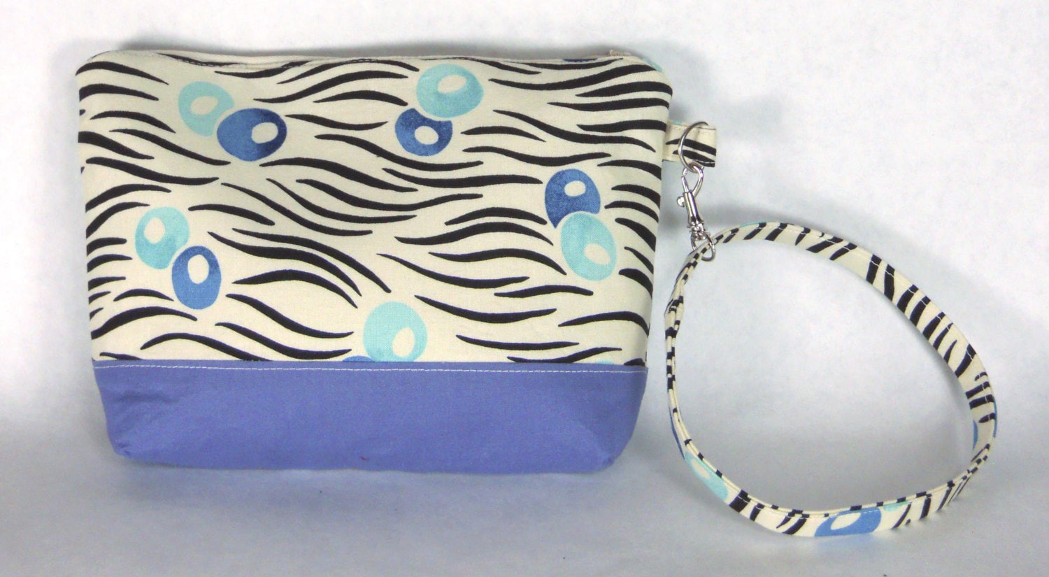 Blaue Floral Armband/Kleine Geldbörse Handtasche Oder Kosmetiktasche von YobabsShop