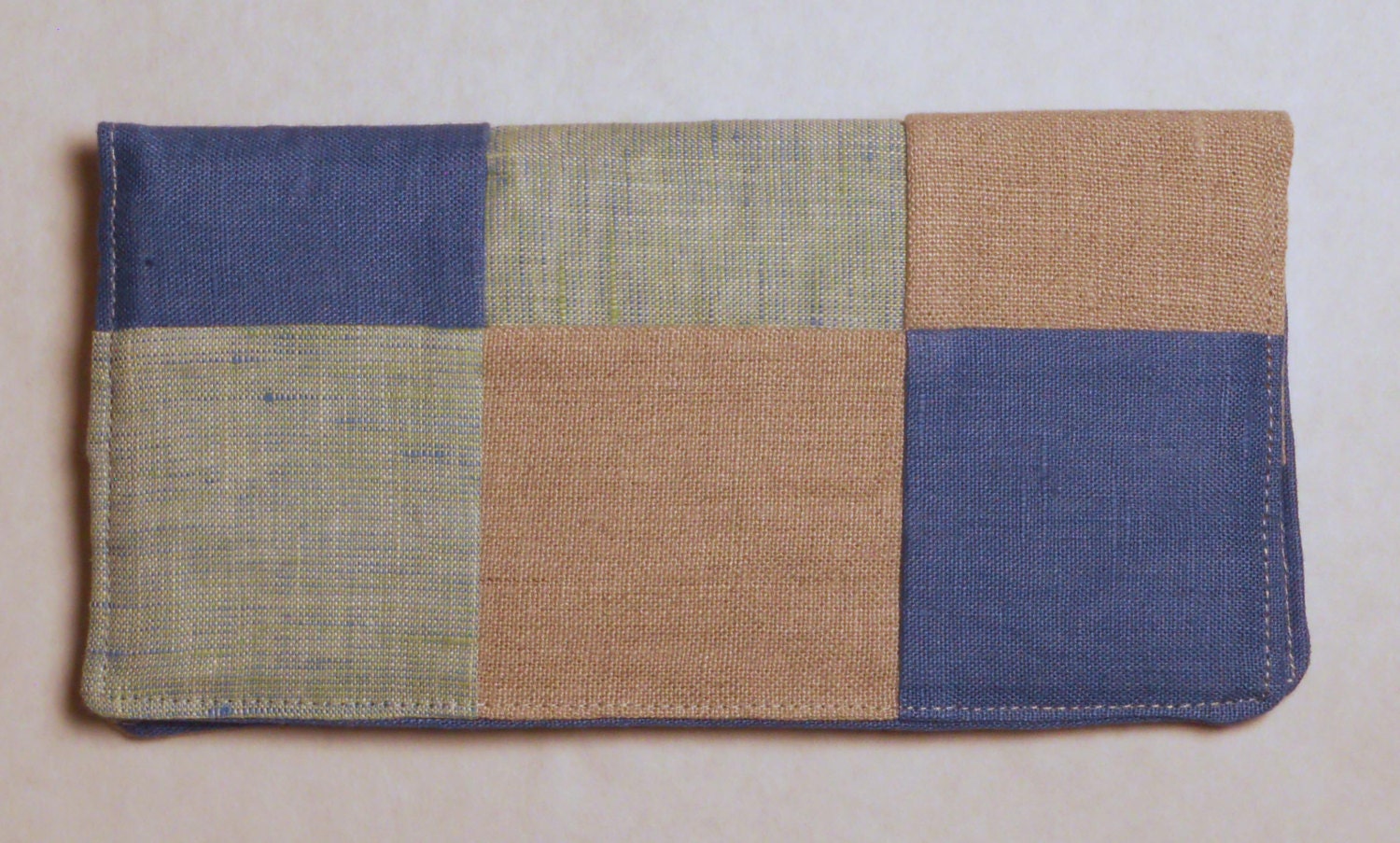 Schöne Patchwork Leinen Scheckheft Deckt Mit Vielen Organizer-Funktionen von YobabsShop