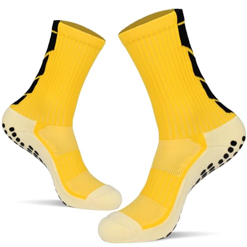 Yobenki Fußball Socken Männer, 39-46 Color Grip Socken Fussball Damen Sportsocken Anti-Rutsch Fussball Socken Atmungsaktiv Fußballsocken Für Fußball, Basketball, Laufen, Wandern von Yobenki