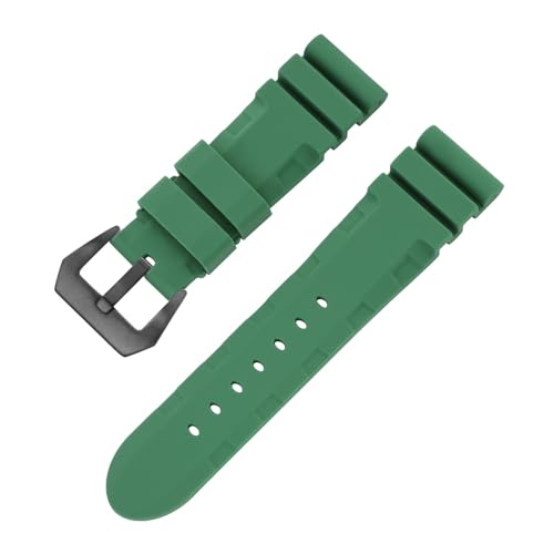 Yobohui 22 mm 24 mm 26 mm weiches Gummi-Uhrenarmband for Panerai-Armband for Uhrenarmband-Zubehör der Serien PAM1392/0682(Green-A,Width22mm) von Yobohui