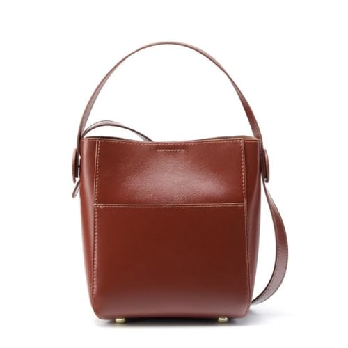 Yobohui Beuteltasche aus echtem Leder for Damen, Umhängetasche, Schultertasche und Satchel, Hobo, Designer-Arbeitshandtaschen(Brown) von Yobohui