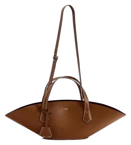 Yobohui Damen-Umhängetasche aus PU-Leder, Pendler-Tragetasche mit abnehmbarem Schultergurt(Brown) von Yobohui