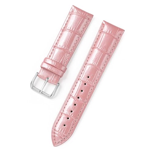 Yobohui Lederbänder 12 mm - 22 mm Lackleder Ersatzbänder Armband Armbänder(Pink,16mmwide) von Yobohui