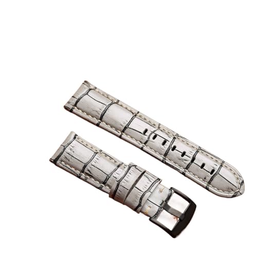 Yobohui Lederbänder 20/22/24/26mm Herren Vintage Bambus Uhrenarmbänder Uhrenzubehör(Gray,Width26mm) von Yobohui