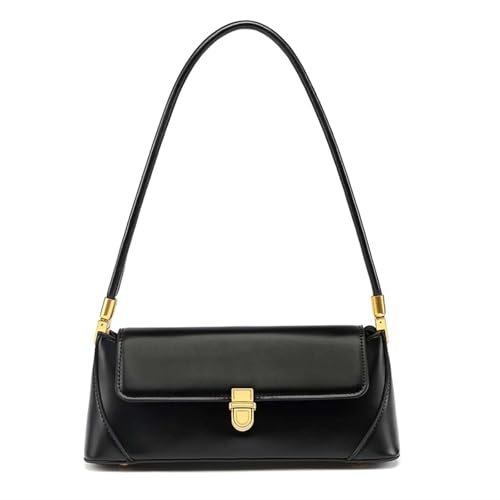 Yobohui Unterarm-Umhängetasche aus Leder Damenhandtasche Quadratische Tasche mit großem Fassungsvermögen Geeignet for den täglichen Gebrauch(Black) von Yobohui