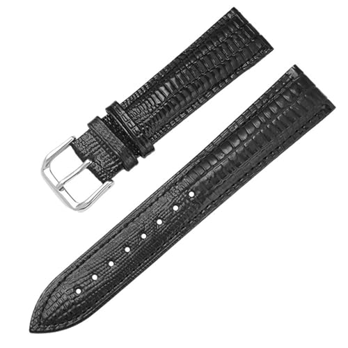 Yobohui Vintage-Lederarmbänder 12 mm – 22 mm Unisex-Lederarmbänder Ersatzarmbänder for Uhren(Black,Width12mm) von Yobohui
