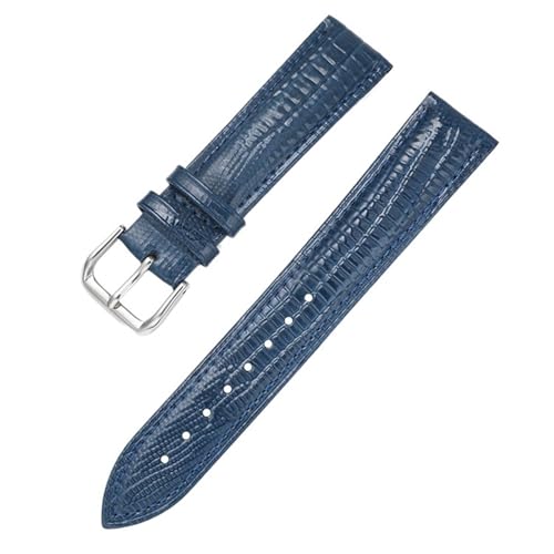 Yobohui Vintage-Lederarmbänder 12 mm – 22 mm Unisex-Lederarmbänder Ersatzarmbänder for Uhren(Blue,Width12mm) von Yobohui