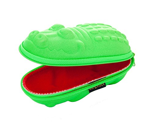 Yoccoes Brillenetuis fur Kinder Grüne Krokodil mit roten Mund von Banz