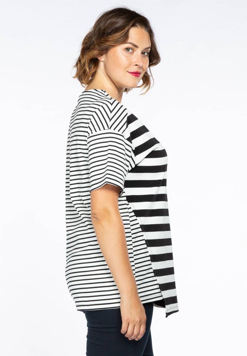 Asymmetrisches Shirt STRIPE MIX von Yoek