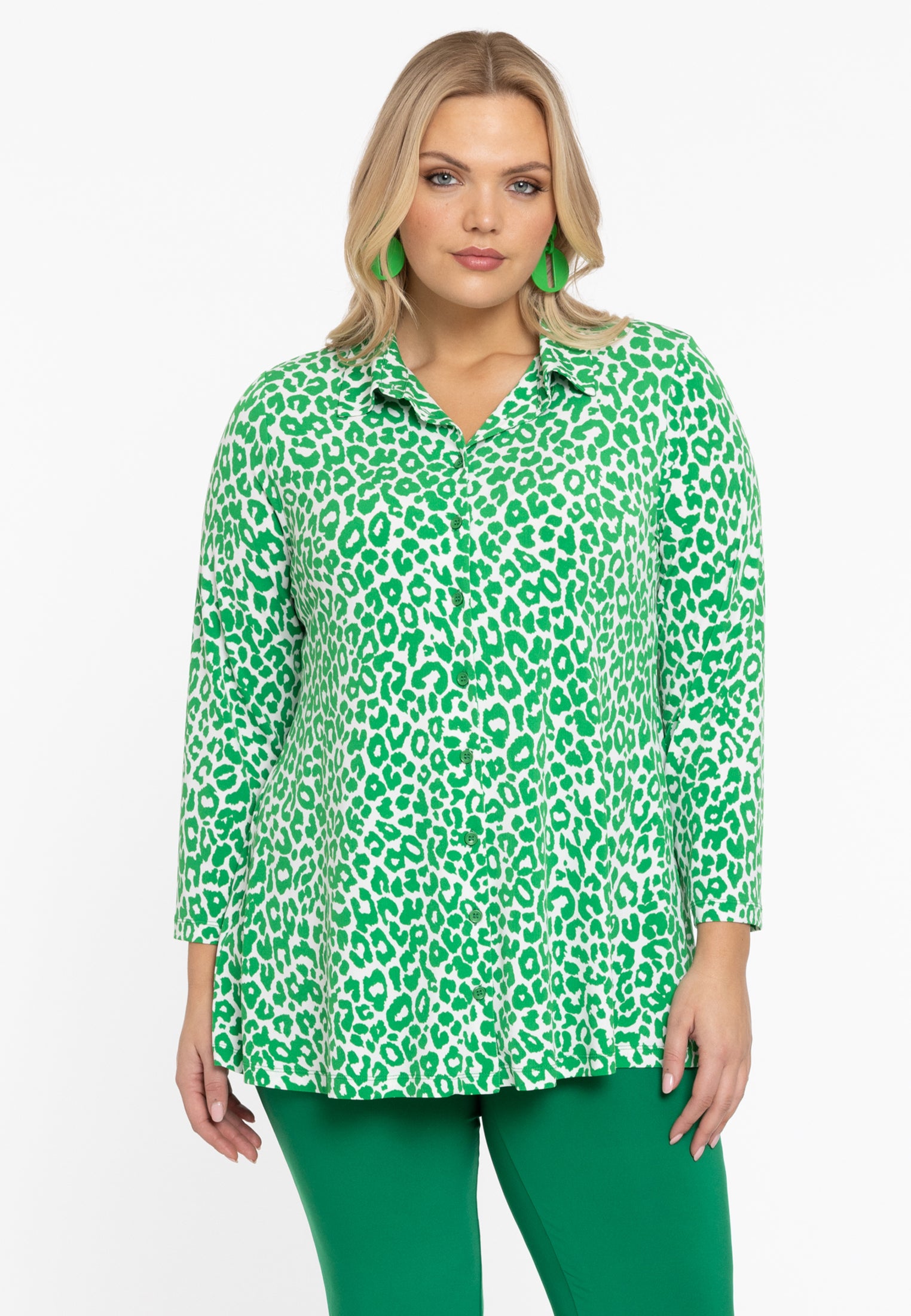 Bluse A-Linie GREEN LEO von Yoek