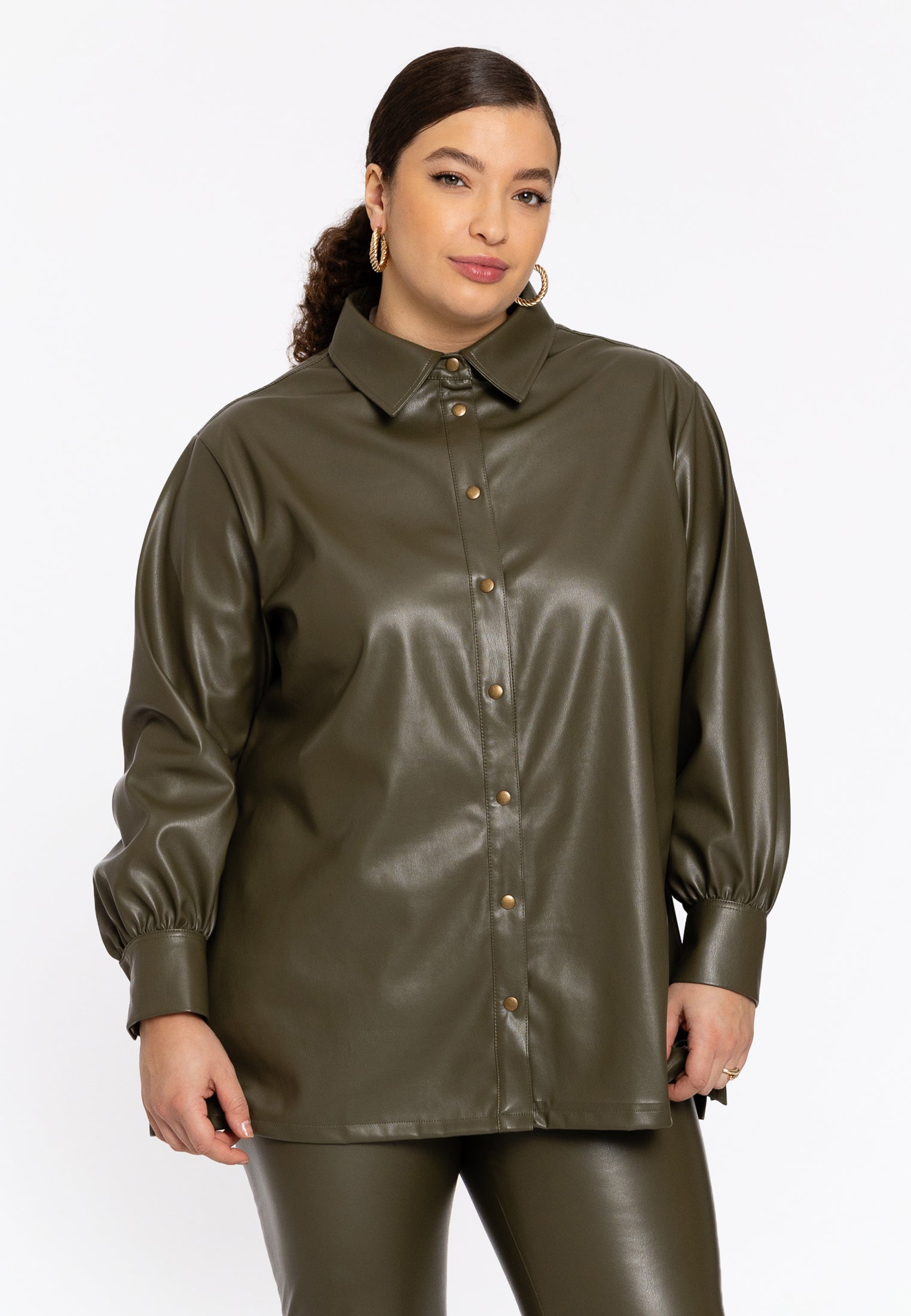 Bluse FAUX LEATHER von Yoek