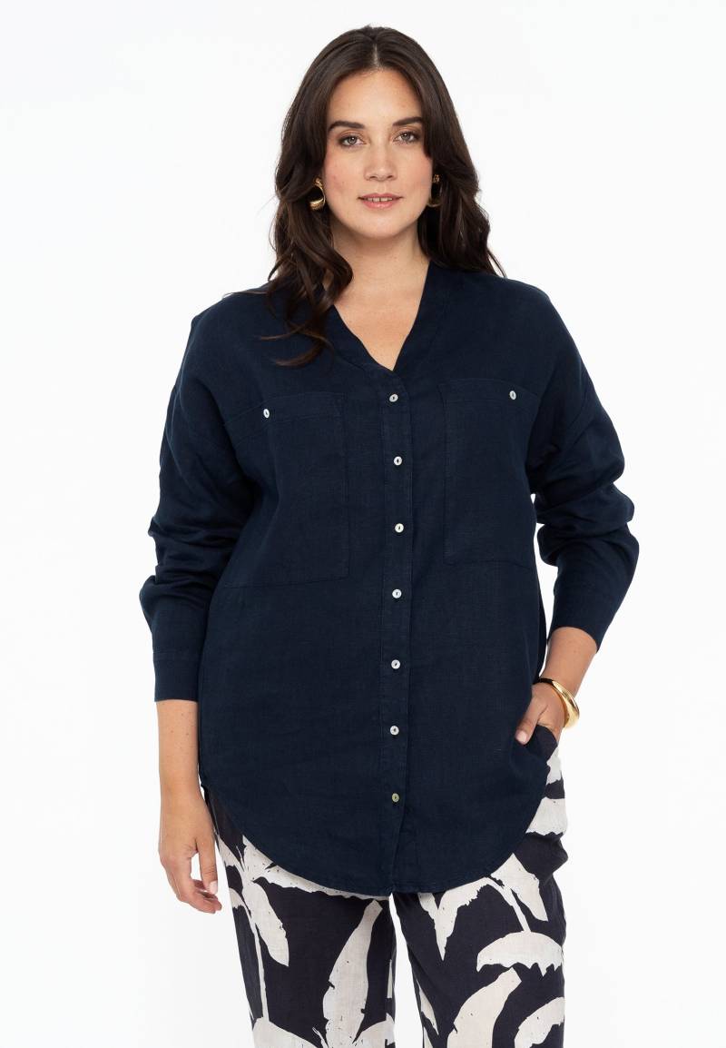 Bluse V-Ausschnitt LINEN von Yoek