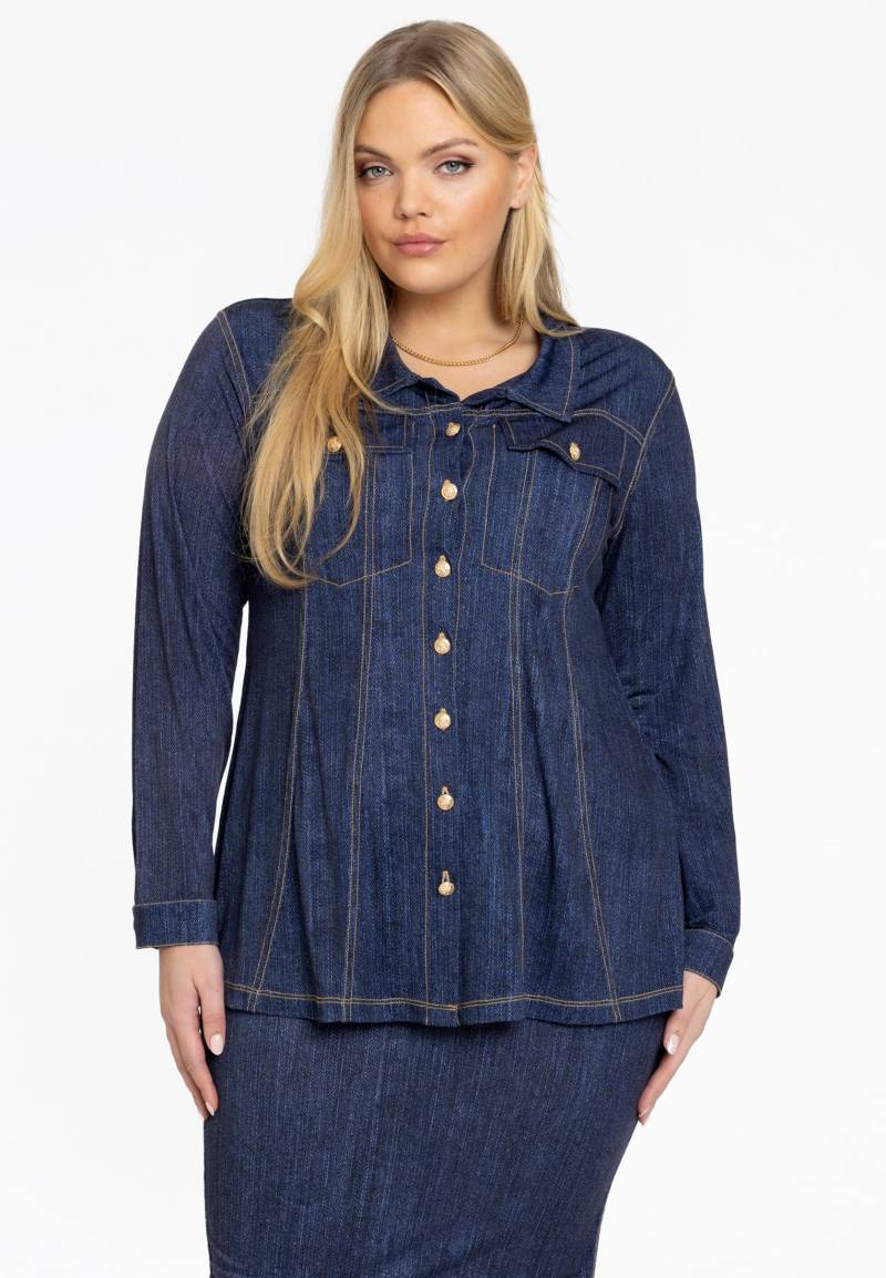 Bluse flare DENIM DOLCE von Yoek