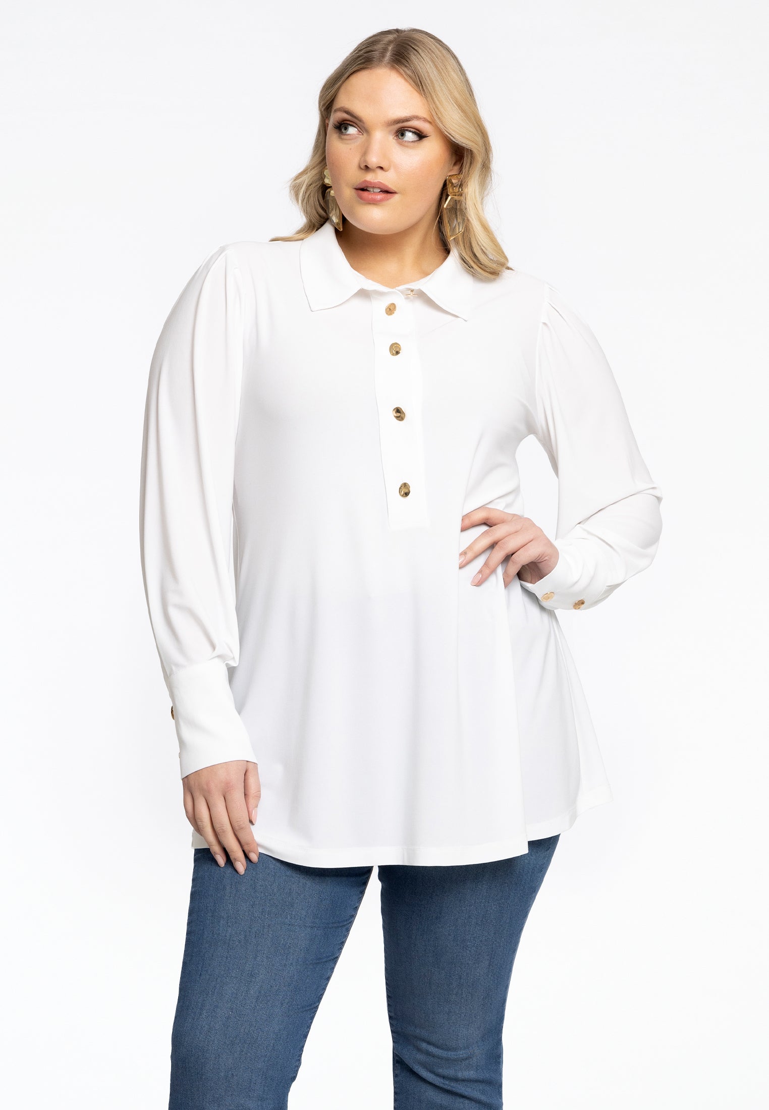 Bluse flare mit Puffärmeln DOLCE von Yoek