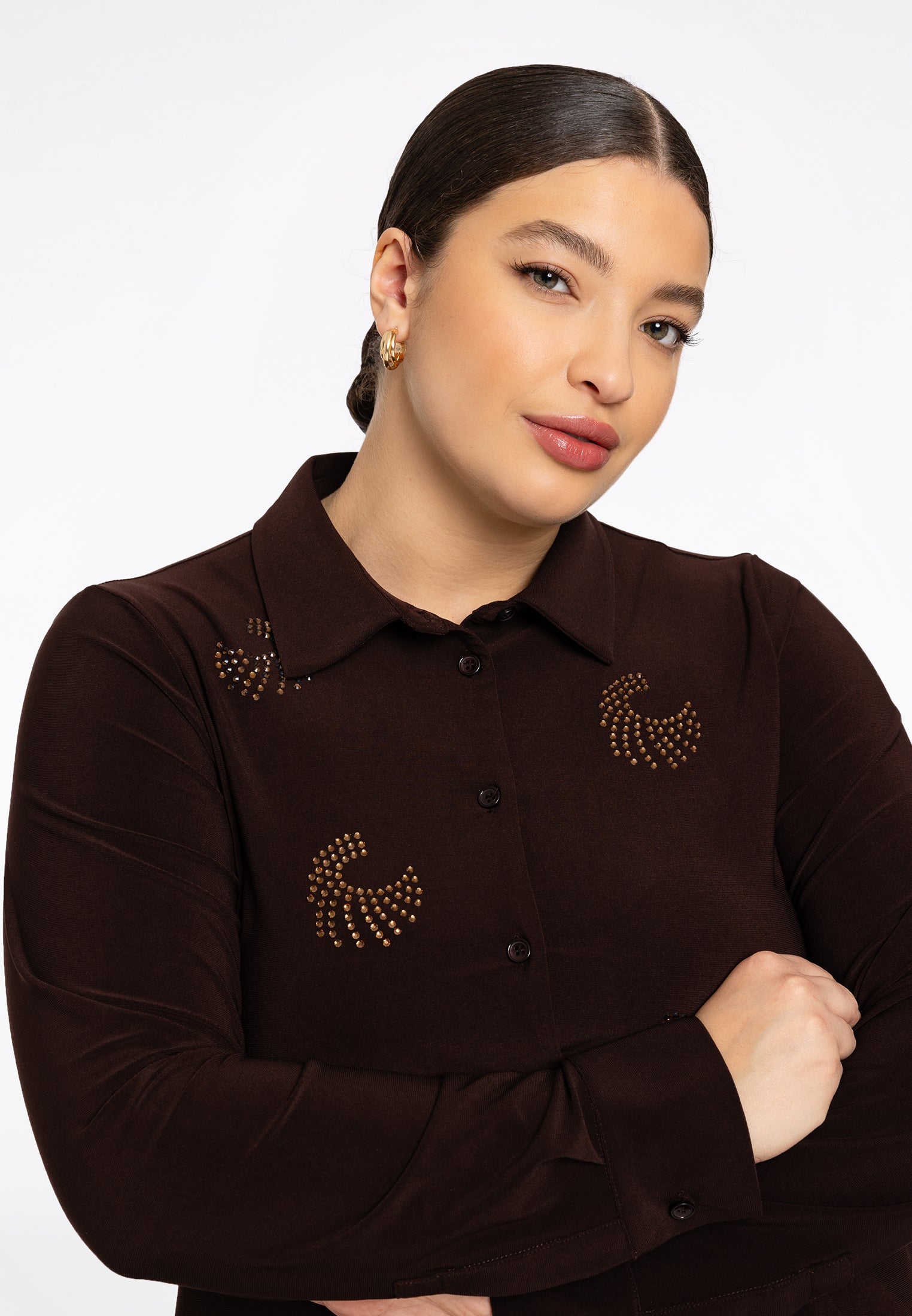 Bluse flare mit Strass DOLCE von Yoek