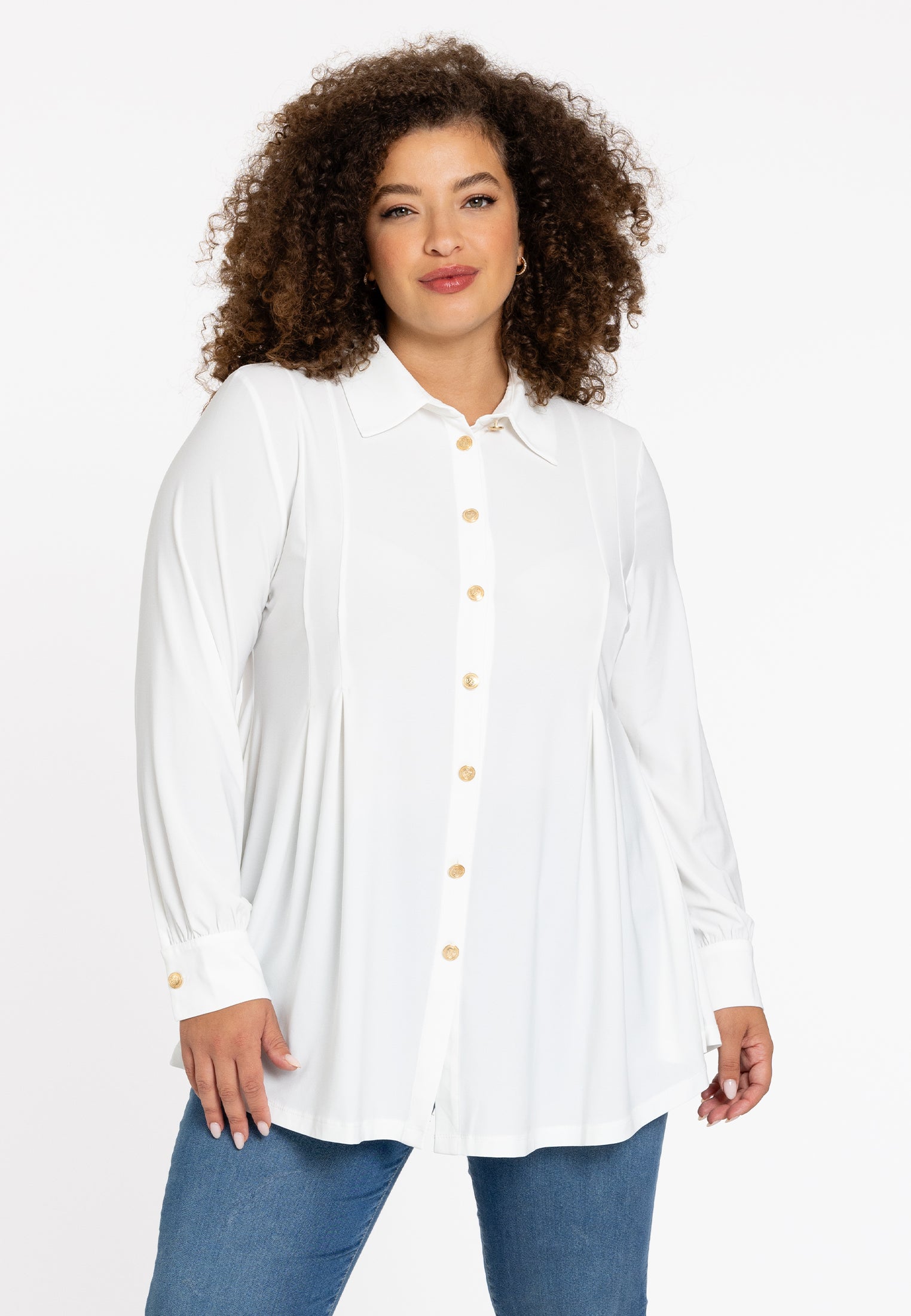 Bluse mit Kellerfalten DOLCE von Yoek