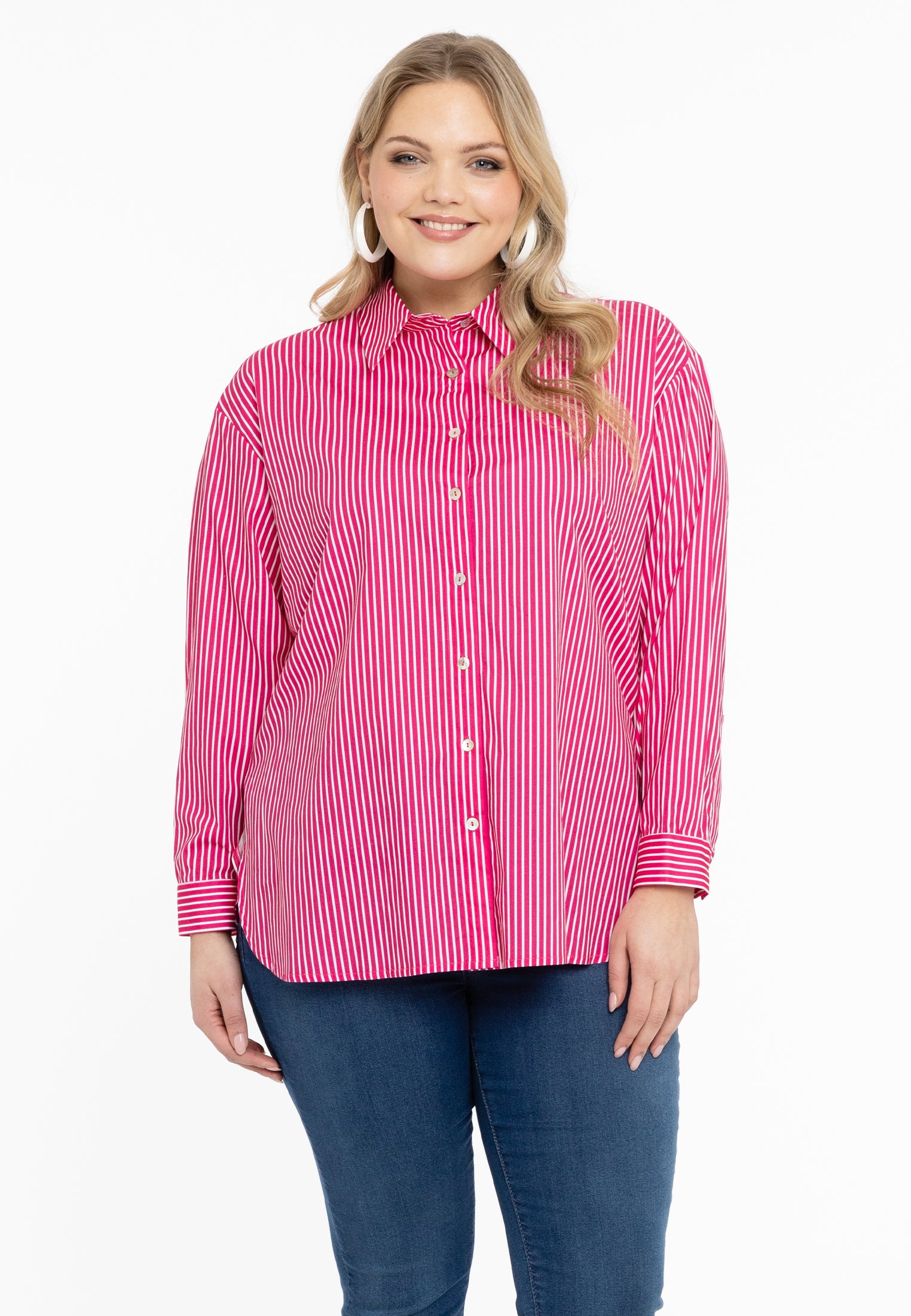 Bluse mit Knöpfen EQUAL STRIPE von Yoek