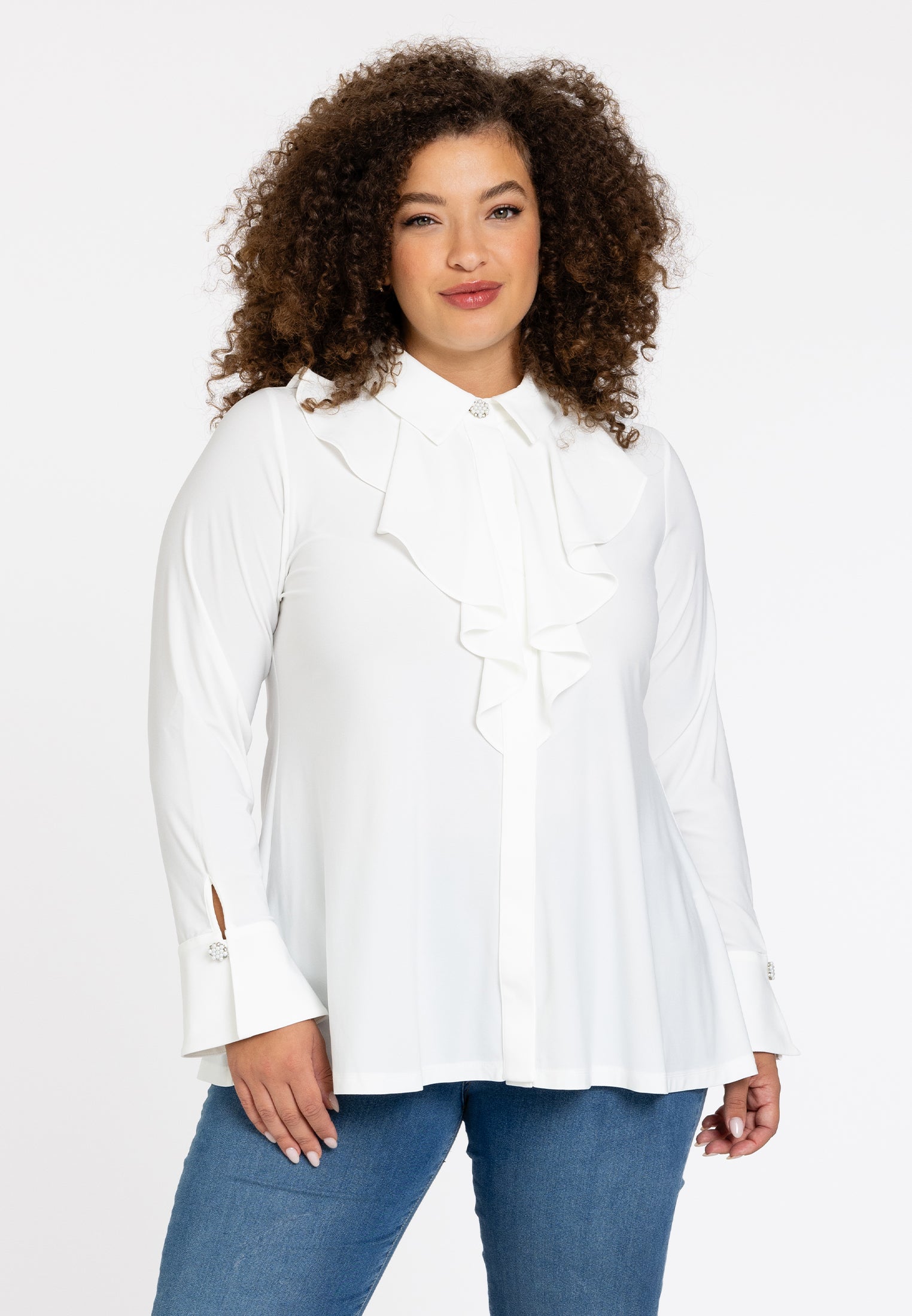 Bluse mit Volant DOLCE von Yoek
