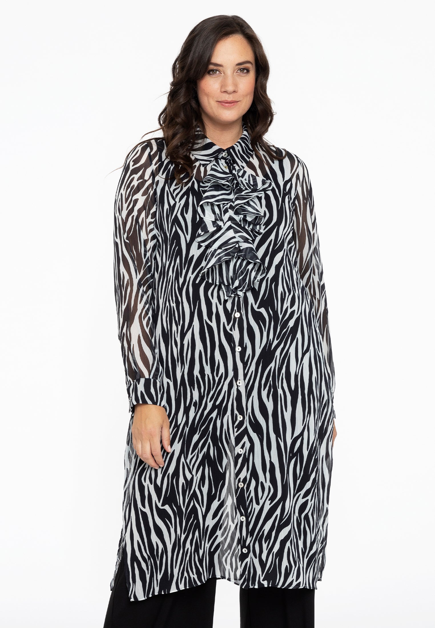 Bluse mit Volants ZEBRA von Yoek