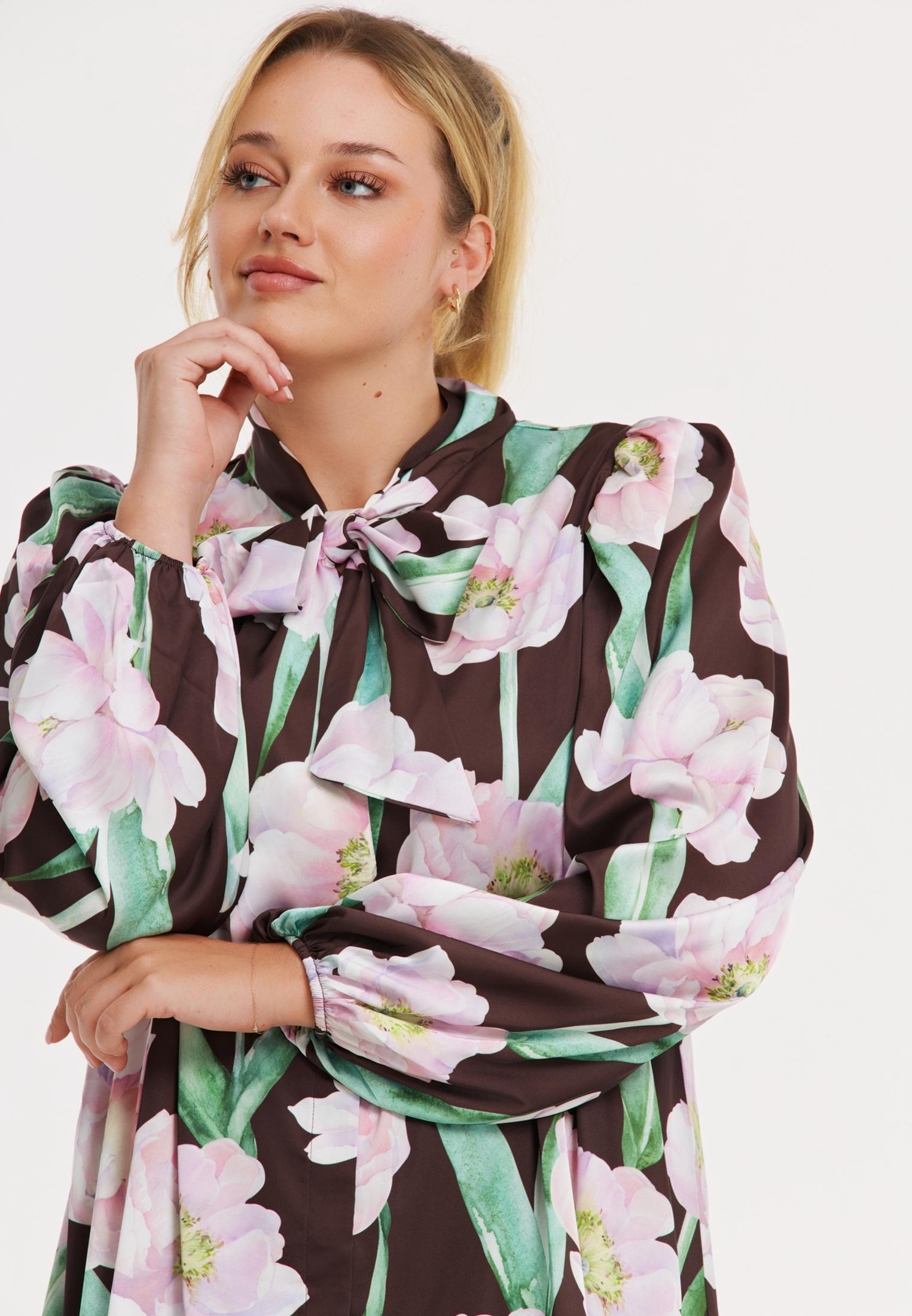 Bluse satin FIORITO von Yoek