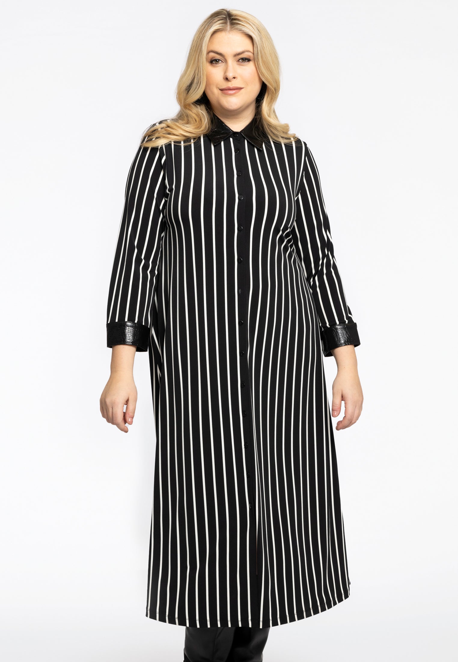 Blusenkleid mit Krokokragen STRIPES von Yoek