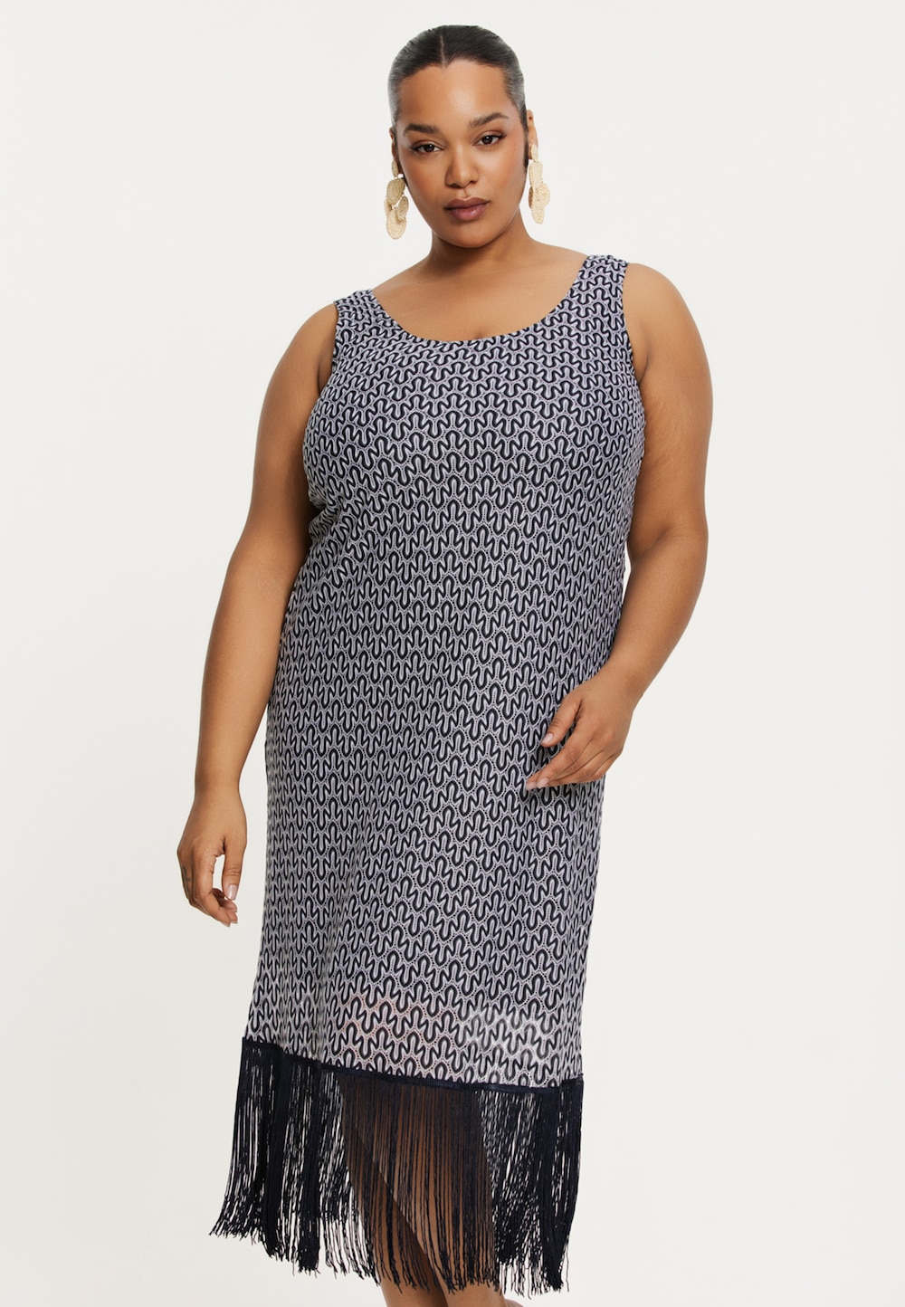 Große Größen Kleid ärmellos, Damen, blau, Größe: 54/56, Polyester, Happy Size Women Große Größen Kleid ärmellos, Damen, blau, Größe: 54/56, Polyester, Happy Size Women von Yoek