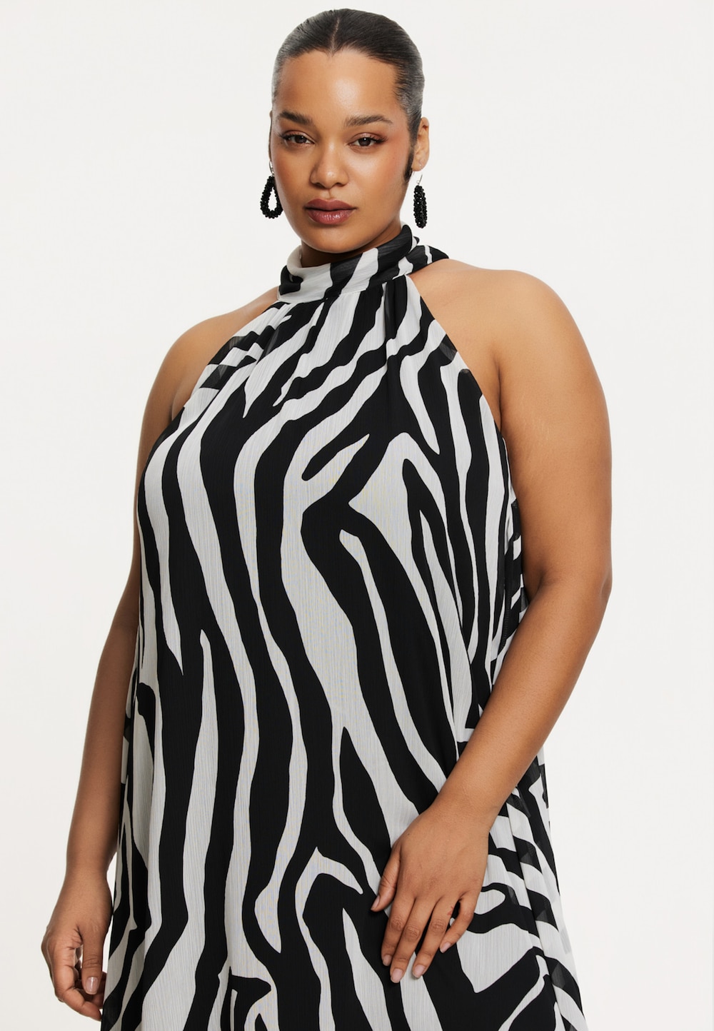 Große Größen Kleid ärmellos, Damen, schwarz, Größe: 42/44, Polyester, Happy Size Women Große Größen Kleid ärmellos, Damen, schwarz, Größe: 42/44, Polyester, Happy Size Women von Yoek