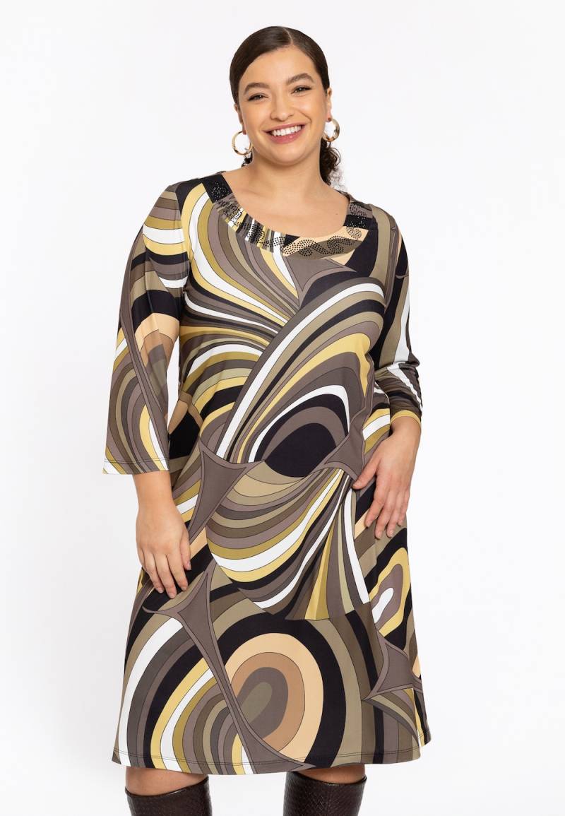 Große Größen Kleid mit Druck, Damen, grün, Größe: 58/60, Happy Size DE Women Große Größen Kleid mit Druck, Damen, grün, Größe: 58/60, Happy Size DE Women von YOEK