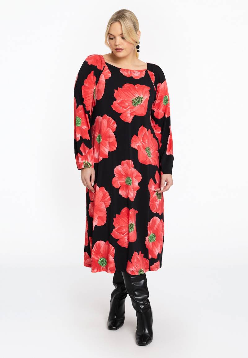 Große Größen Kleid mit Druck, Damen, rot, Größe: 42/44, Happy Size DE Women von YOEK