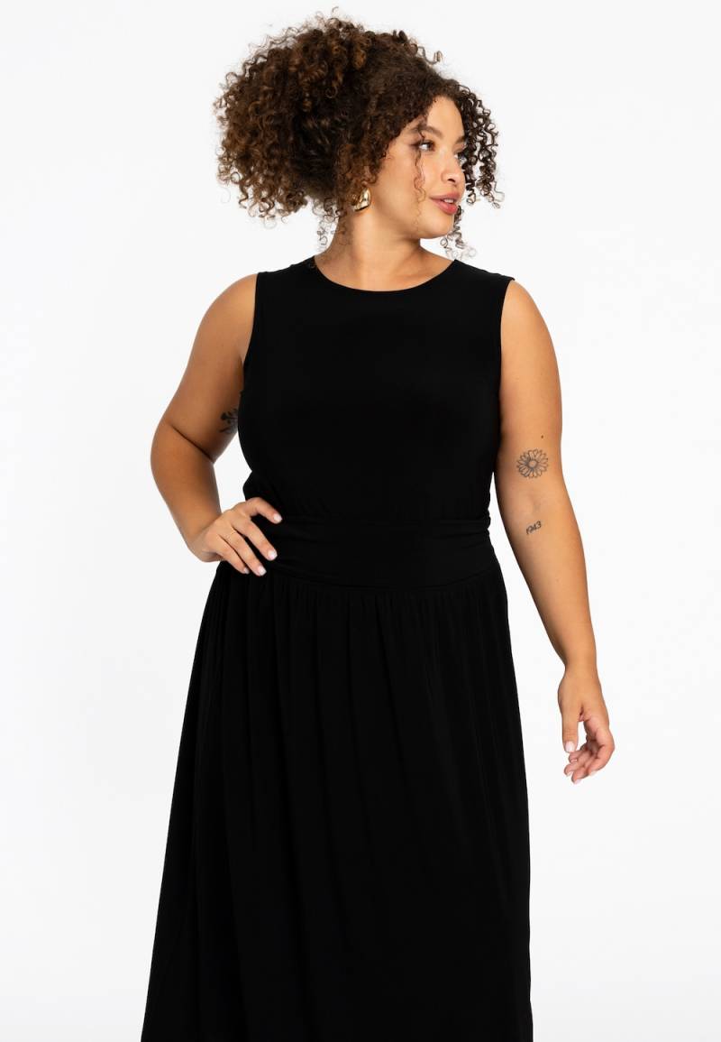 Große Größen Rock drapiert, Damen, schwarz, Größe: 50/52, Polyester, Happy Size DE Women von YOEK