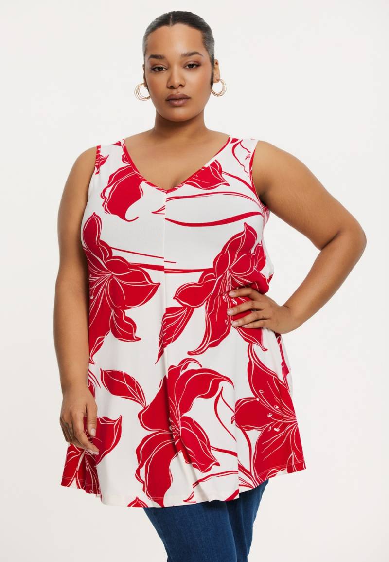 Große Größen Top ärmellos, Damen, rot, Größe: 46/48, Happy Size DE Women von YOEK