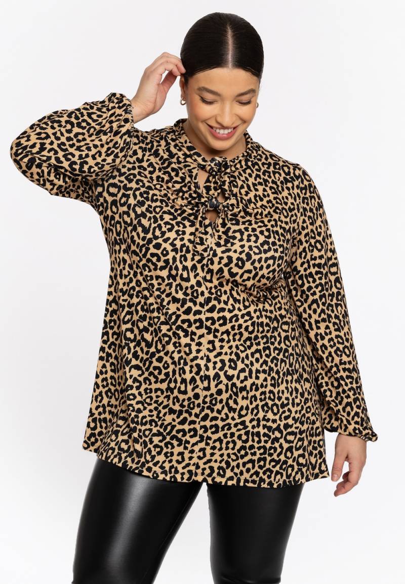 Große Größen Top mit Druck, Damen, schwarz, Größe: 54/56, Polyester, Happy Size DE Women von YOEK