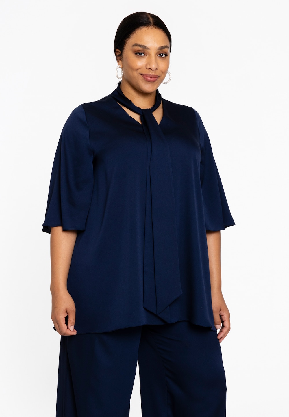 Große Größen Tunika weitem Ärmel, Damen, blau, Größe: 46/48, Polyester, Happy Size Women Große Größen Tunika weitem Ärmel, Damen, blau, Größe: 46/48, Polyester, Happy Size Women von Yoek