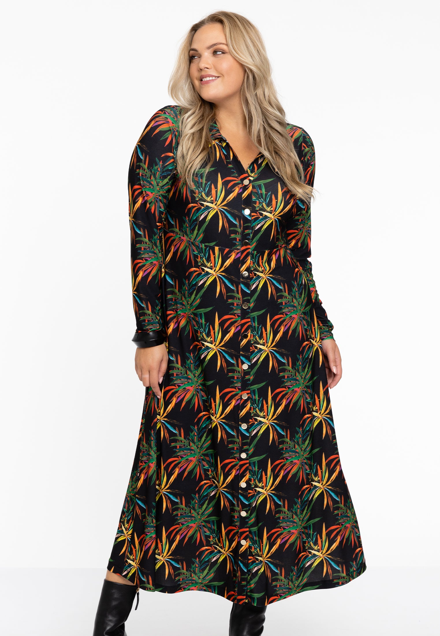 Kleid geknöpft lang BOTANICA von Yoek
