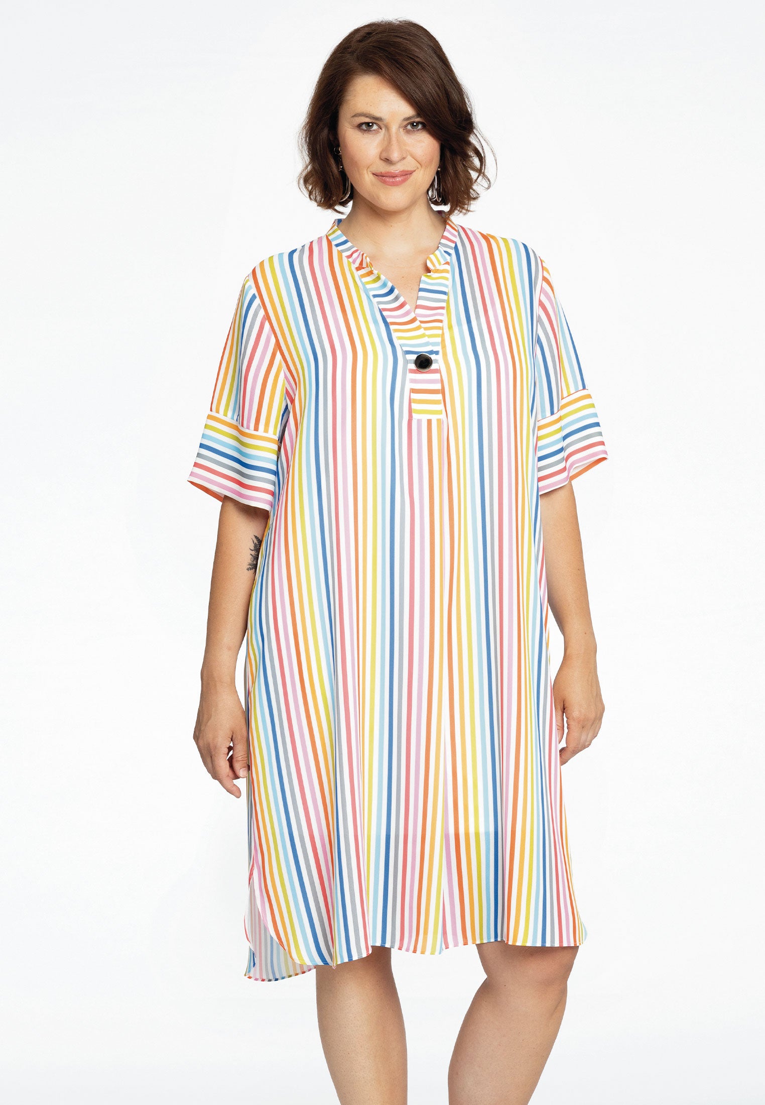 Kleid grandad-kragen RAINBOW von Yoek