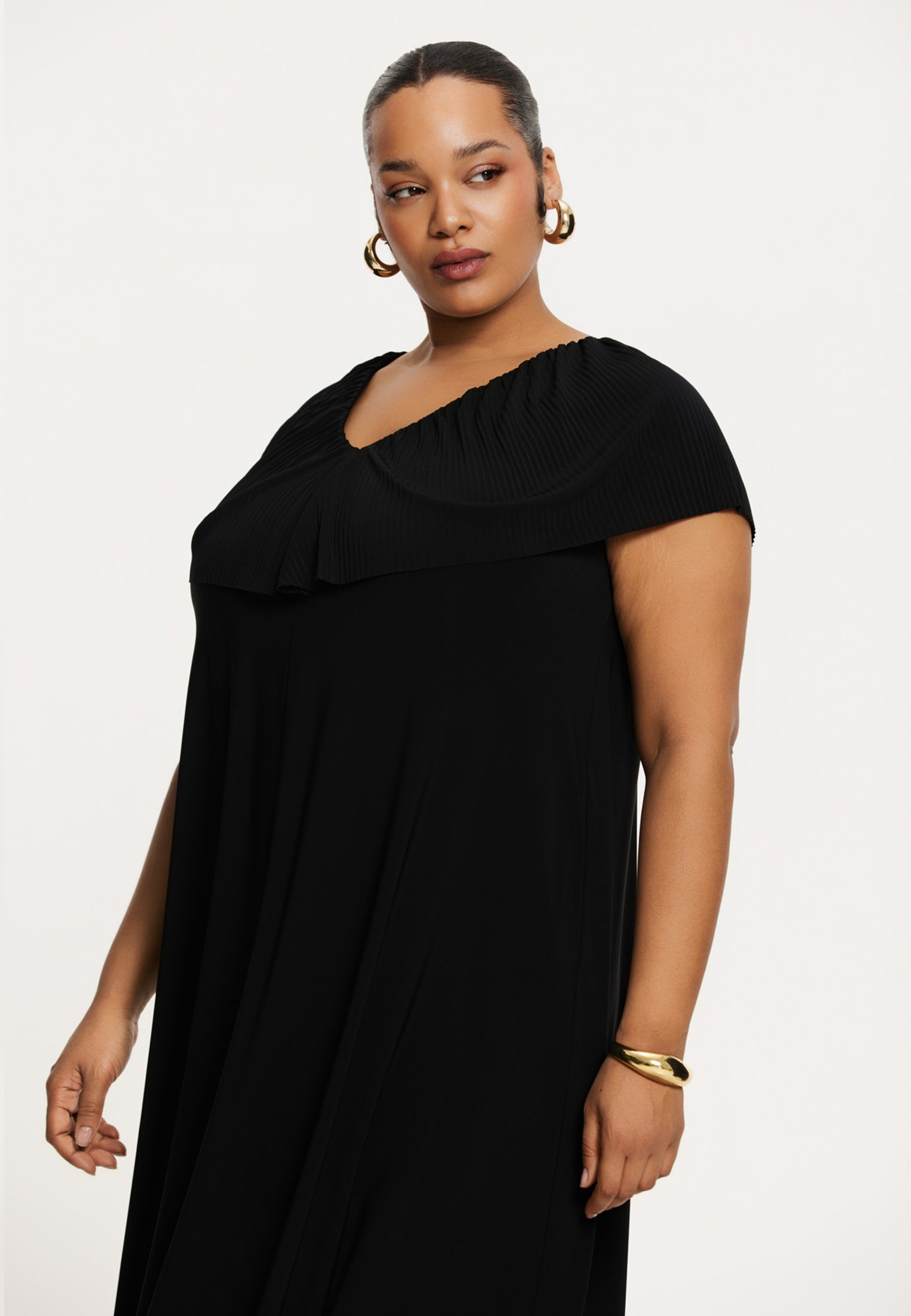 Kleid mit Plissé Rüschen Swing DOLCE von Yoek