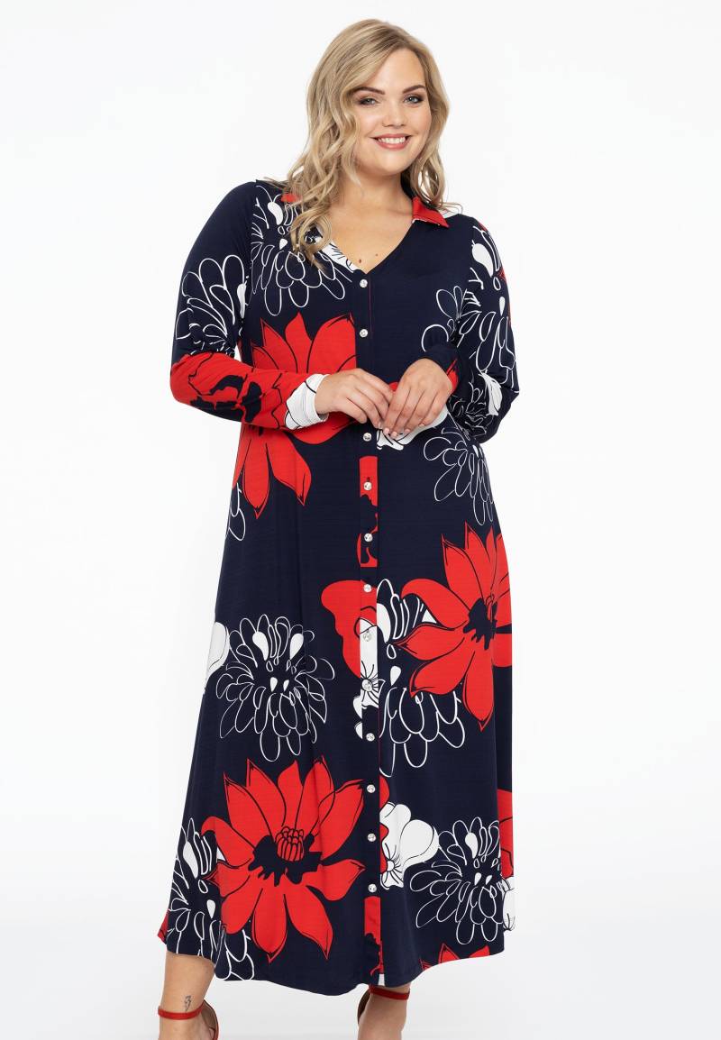 Kleid mit Strassknöpfen POPPY von Yoek