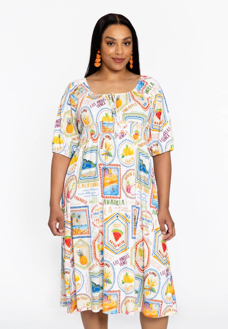 Kleid mit gesmokten Taillen TROPICANA von Yoek